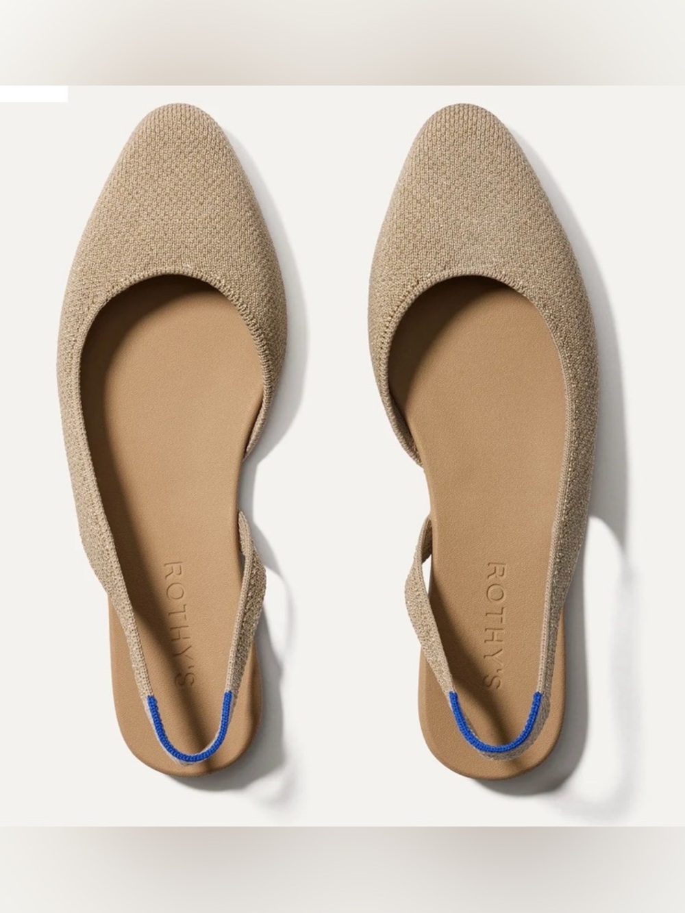 Rothy's Almond Toe Slingback Flats in Prosecco size 6